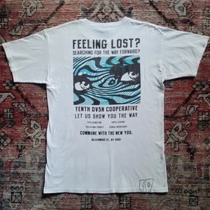 "Feeling Lost?" Graphic T-Shirt - White/Teal